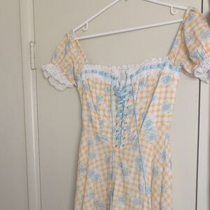 Lace Made Cotton Corset princess Dress Coquette Cottage core Cute Femme